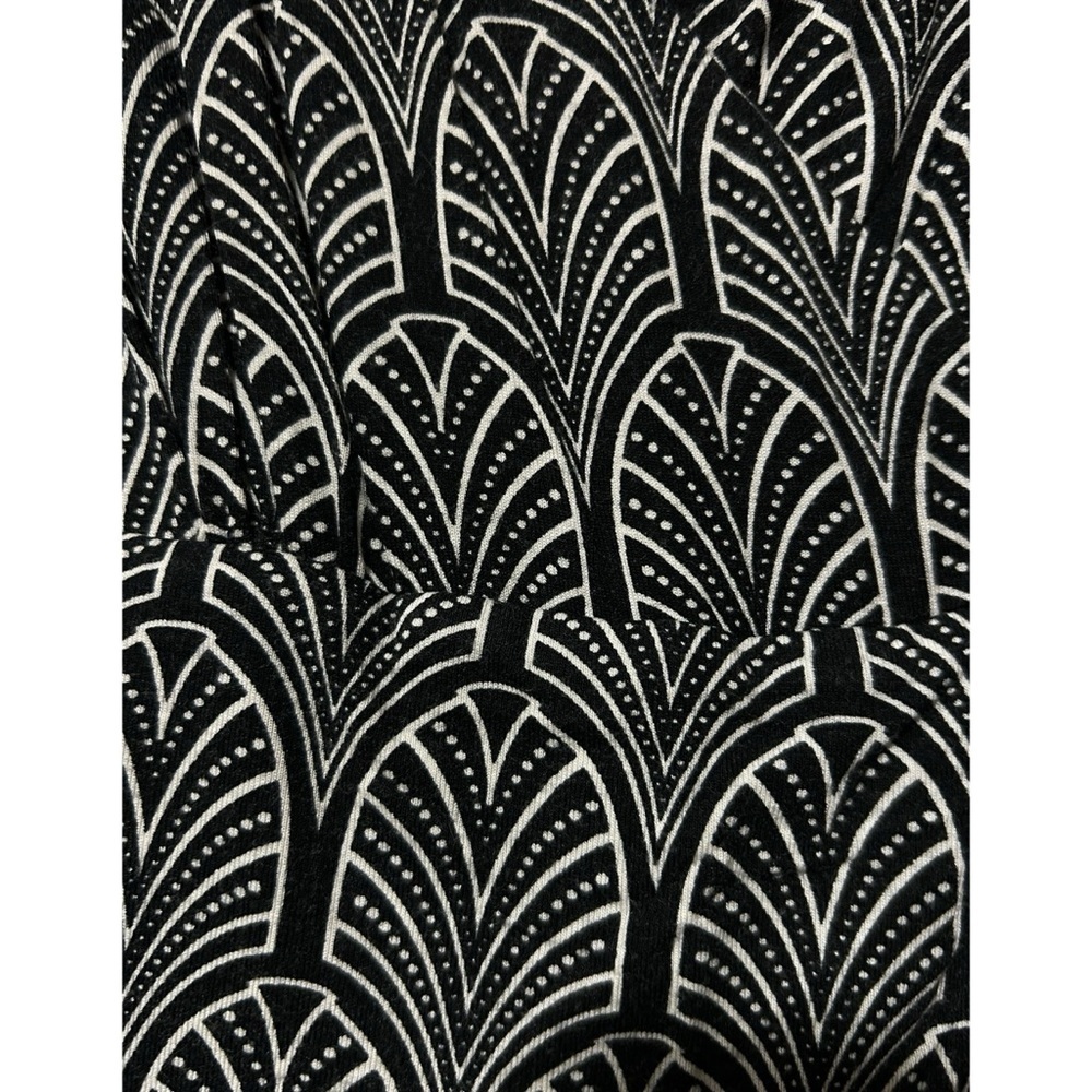 Maeve by Anthropologie Galena Midi Dress – Black & White Art Deco Print – Size M - Picture 7 of 9